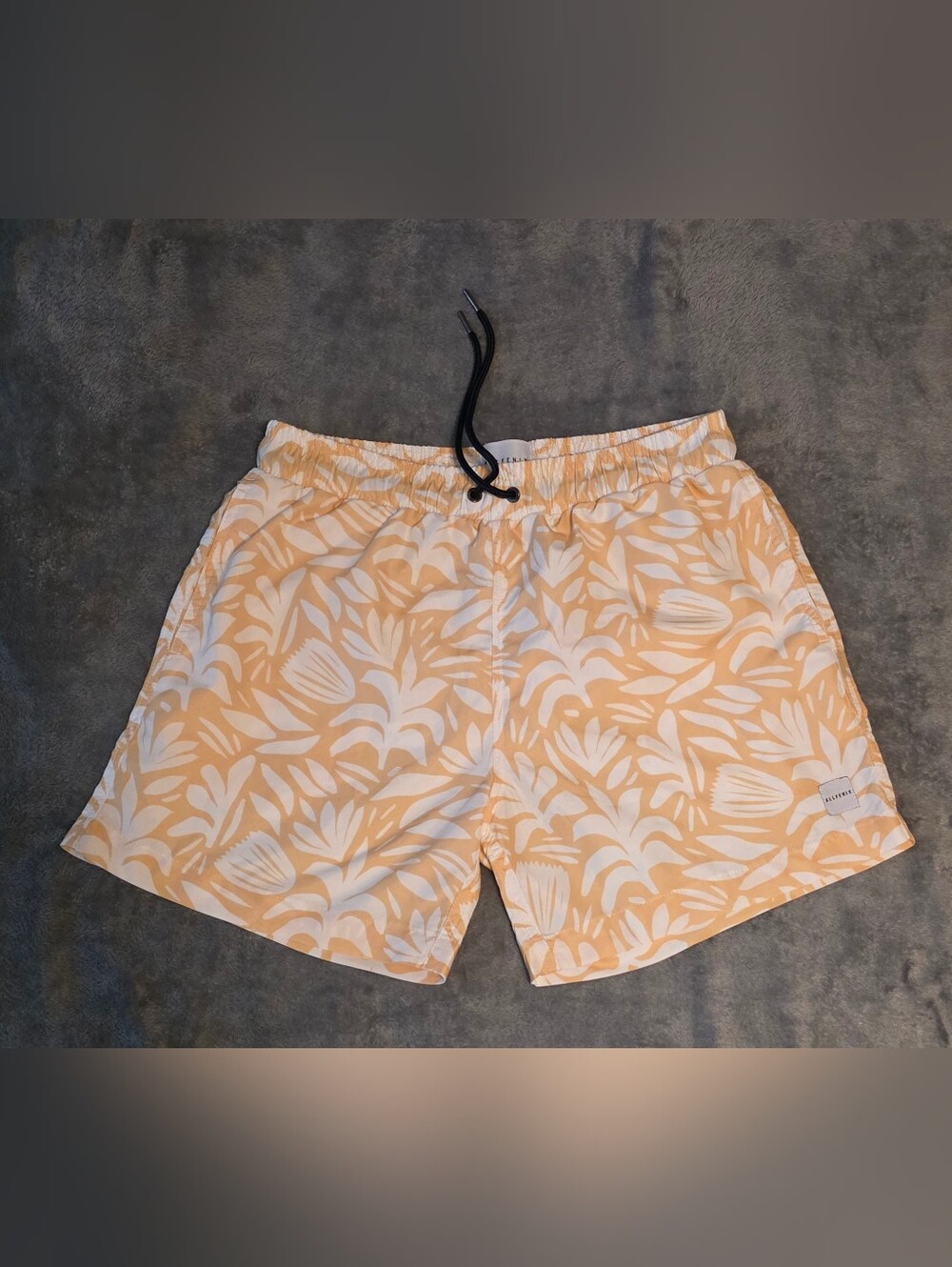 Allfenix Wilo Botanical Swim Shorts Yellow White Size Medium